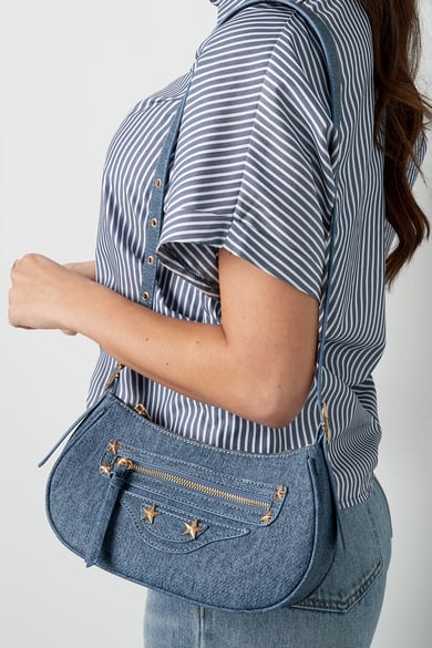 Bolso city efecto denim - azul h5 Imagen3